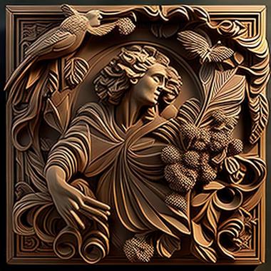 3D model RELIEFCARVED WOODEN (STL)